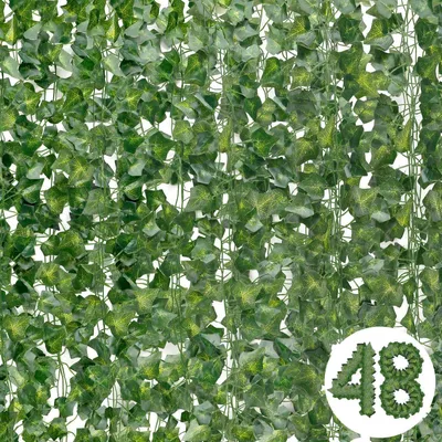 Produktbild von Künstliche Efeu Girlande 48 Stück 100.8m Seide/Kunststoff Hängend