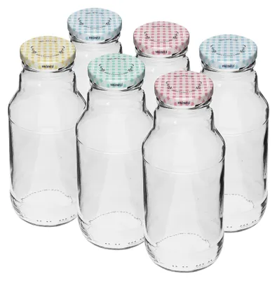 Produktbild von 6 x 330ml TO- Flasche für Saft mit Schraubverschluss Ø 43 Glasflaschen