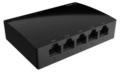 Zdjęcie produktu dla Lanberg DSP1-1005, Nie zarządzany, Gigabit Ethernet (10/100/1000), Pełny dupleks
