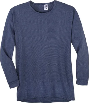 Produktbild von Adamo Langarm Unterhemd XXL navy-hellgrau gestreift