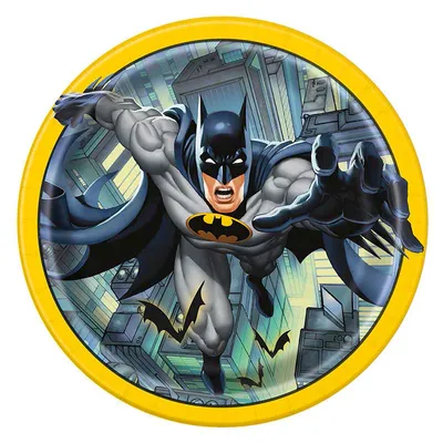Image de Assiette en carton "Batman" | Ø23cm/8pcs