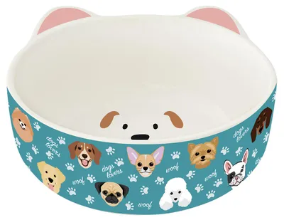 Image de Gamelle en porcelaine Chiens Famille