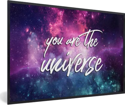 Produktbild von MuchoWow® Gerahmtes Poster Weltraum - Zitat - Sterne - Jungen - Mädchen - Kinder 60x40 cm - Poster mit Schwarzem Bilderrahmen Wandposter Rahmen Foto Bilder - Printing - Wanddeko Schlafzimmer