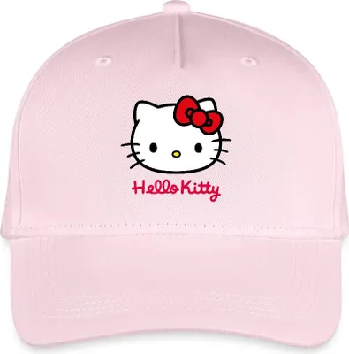 Produktbild von Spreadshirt Hello Kitty Klassisch Mit Schriftzug Kinder Bio Basecap, One size, Hellrosa