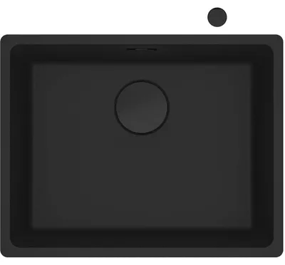 Produktbild von Franke Maris Flächenbündige Spüle Fragranitbecken MRG 210-52 Black Matt Drehknopf ab 60 cm 135.0683.051 - inkl.