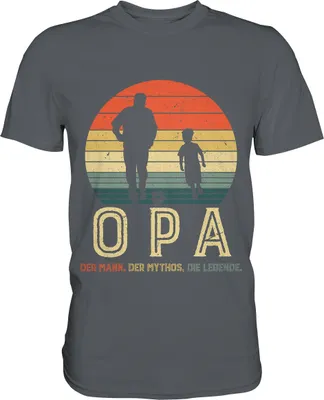 Produktbild von Opa und Enkel Fußball Herren Premium T-Shirt – Dark Grey / L