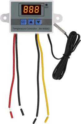 Image de Régulateur de température électronique, affichage LED, module thermostatique, interrupteur de contrôle de température avec sonde NTC étanche -50 à 110 °C pour réfrigérateur, 24 V, 240 W