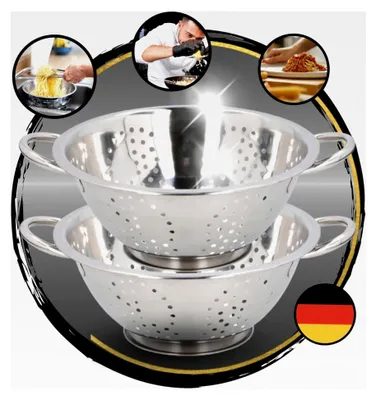 Produktbild von 2 Stück Küchensieb aus Edelstahl