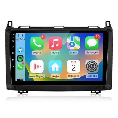 Image de Autoradio DAB+ 6+128G Android 15 pour Mercedes Benz Classe A B W169 W639 W245 Vito Viano W906 Sprinter VW Crafter Carplay Blutooth WIFI 4G SWC 8 cœurs