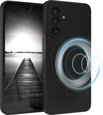 Produktbild von EAZY CASE - Silikonhülle magnetisch für Samsung Galaxy A26, Hülle Silikon, weich stoßfeste Magnet Handyhülle, Schutzhülle mit Kameraschutz, TPU Bumper in Schwarz
