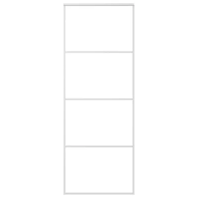 Produktbild von Schiebetür ESG-Mattglas und Aluminium 76x205 cm Weiß