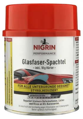 Produktbild von NIGRIN Performance Glasfaser-Spachtel, repariert kleinere Deformationen, Löcher