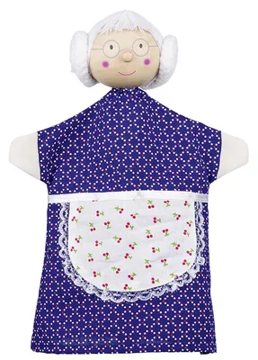 Obrázek produktu pro Goki 51647 - Ruční loutka babičky ze dřeva