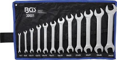Produktbild von BGS 30601 Doppelmaulschlüssel-Satz, 6 - 32 mm, 12-tlg.