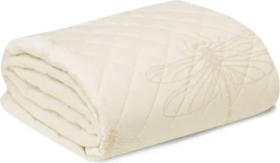 Immagine prodotto di Copriletto decorativo 170x210 Lori crema velluto oro libellule Eurofirany