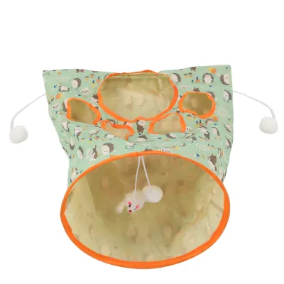 Image de Jouet tunnel pour chat,Tunnel pour chat en papier à anneaux,Tunnel pour chat en papier à anneaux pliable,Jouet tunnel pour chat en papier à anneaux,Tunnel pour animal de compagnie en papier à anneaux,Tunnel pour chat
