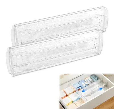 Ladeeinteiler 2er-Set, verstellbar 30-51,5 cm, Schubladen-Organizer