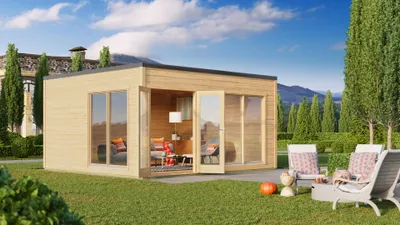 Produktbild von Fjordholz Gartenhaus Modell Q-BIC 70 B