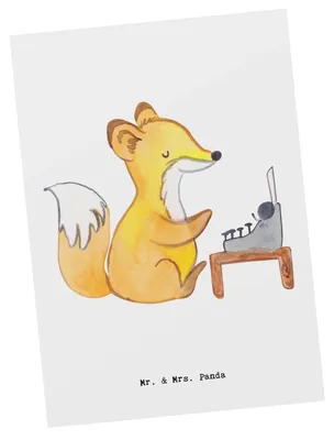 Produktbild von Mr. & Mrs. Panda Grußkarte Online Redakteur Herz - Weiß - Geschenk, Ansichtskarten, Postkarten, bildkarte, Postkarte, Ansichtskarte