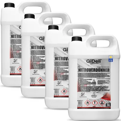 Produktbild von Nitroverdünnung 20L Universalverdünnung Lack Farbe Reiniger Entfetter KFZ GiDeli