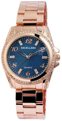 Produktbild von Damenuhr Metall EX0420 mit Metallarmband und Kristallbesatz