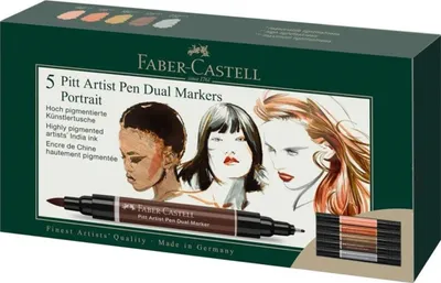 Produktbild von FABER-CASTELL Tuschestift PAP Dual Marker 5x Portrait