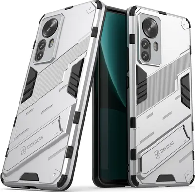 Produktbild von Armor Hülle für Xiaomi 12 Pro, Hybrid PC TPU Bumper Stoßfestes Schutzhülle mit Standfunktion Orange