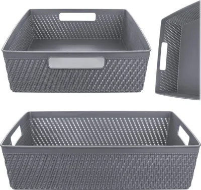 Obrázok produktu pre KADAX kôš obdĺžnikový kontajner 33x26x8cm tmavo šedý