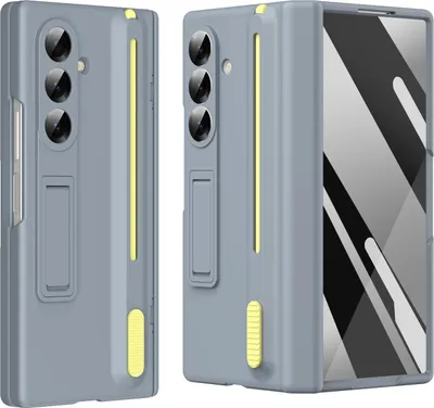 Immagine prodotto di Custodia per Samsung Galaxy Z Fold 7, con slot per stilo e penna, con protezione dello schermo integrata, supporto e protezione della cerniera Grigio