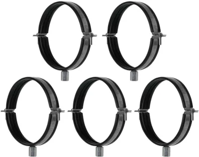 Productafbeelding van Set van 5 metalen buisbevestigingen, diameter 125 mm, voor ventilatiebuizen