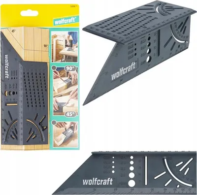 Obrázek produktu pro Wolfcraft 5208000 - Gehrungsquadrat - Grau - CE - 15 cm - 27,5 cm - 6,6 cm
