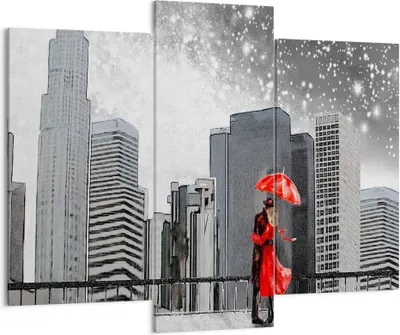 Produktbild von Bild auf Leinwand - Leinwandbild - Stadt Haus Straße - 130x100cm - Wand Bild - Wanddeko - Leinwanddruck - Bilder - Kunstdruck - Wanddekoration - Leinwand bilder - Wandkunst - CB130x100-3948