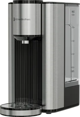 Produktbild von KitchenBrothers Heißwasserspender - 2,5L - Instant Wasserkocher - 3 Stufen von 150 bis 300 ml - Heißwasserzapfhahn - 40-100°C - Edelstahl