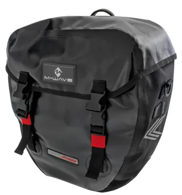 Produktbild von M-Wave Alberta, Hinten, Fahrradtasche, Schwarz, 40 l, 130 mm, 400 mm