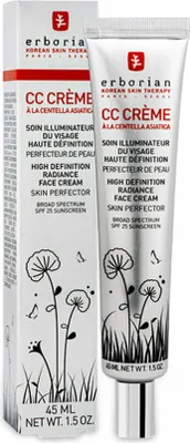 Obrázok produktu pre ERBORIAN CC Creme a la Centella Asiatica SPF 25 Dore 45 ml - korekčný farbiaci krém s Centellou Asiatickou, teplý zlatý