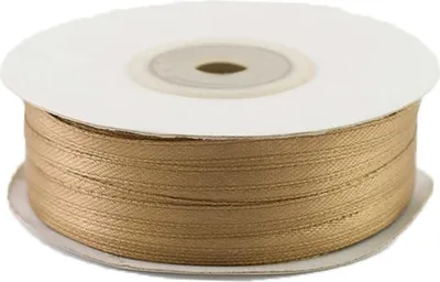 Image de Ruban de satin 3 mm x 91 m Marron clair (or)