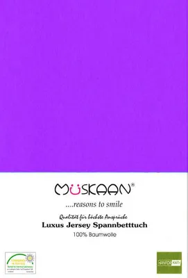 Produktbild von Jersey Spannbettlaken 180x200 - 200x200 cm Violett / Lila - 100% Baumwolle