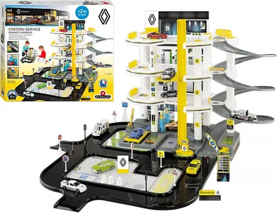 Produktbild von Kinder Spielzeug Renault Auto Parkhaus Parkgarage Autogarage Tankstelle 4 Ebenen