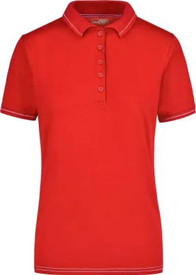 Produktbild von Hochwertiges Poloshirt mit Kontraststreifen red/white, Gr. S