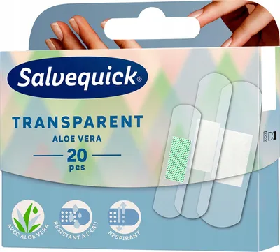 Produktbild von Salvequick AL VERA TRAN. 12X20/TRANSPARENT-ATMATIK-WASSERDICHT ALOE/5254