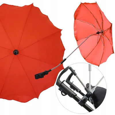 Produktbild von Skyline Kinderwagen Sonnenschirm Universal UV-Schutz Rot