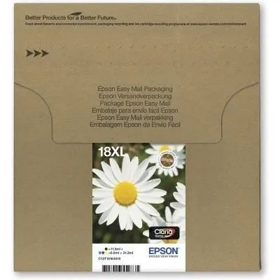 Zdjęcie produktu dla Epson Daisy C13T18164510, High (L) Yield, Czarny, Cyjan, Purpurowy, Żółty, 11,5 ml, 6,6 ml, 1 szt., Multipak