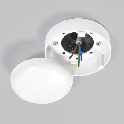 Zdjęcie produktu dla Puszka rozdzielna do montażu sufitowego, średnica 100 x 47 mm, opakowanie zawierające 3 sztuki, kolor biały