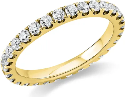 Produktbild von Memoire Ring schmal aus 585 Gelbgold 30 Brillanten 1,03ct TW-SI B:2,3mm Innenumfang 54mm  Ø17.2mm