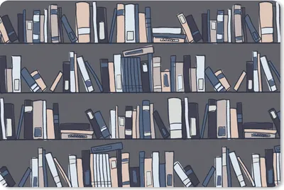 Produktbild von MuchoWow® Schreibtischunterlage Puber - Bücher - Bücherregal - Muster 60x40 cm - XXL Mauspad - Großes Mauspad