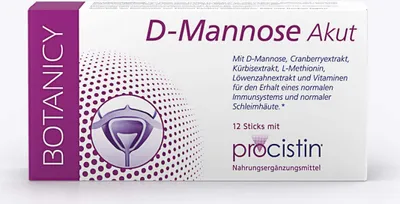 Produktbild von D-MANNOSE Akut Pulver Sticks mit Cranberry zur Unterstützung gegen Blasenentzündung & Harnwegsinfekte - Nahrungsmittelergänzung