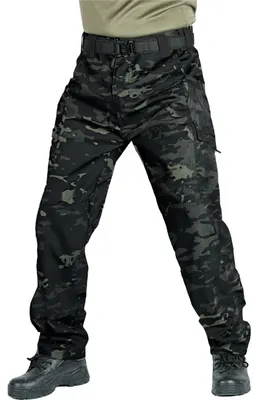 Zdjęcie produktu dla Spodnie robocze męskie z wieloma kieszeniami i wygodnym krojem