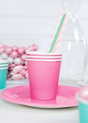 Productafbeelding van PartyDeco SPP1-081J, Roze, Wit, Papier, 195 mm, 10 stuks, 72 mm, 270 mm