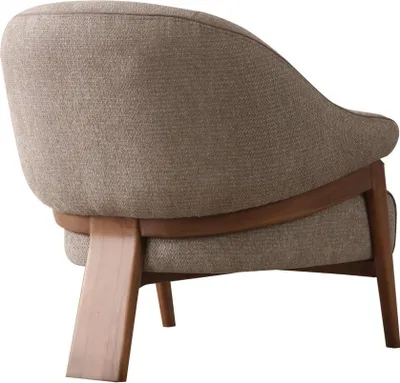 Produktbild von Beiger moderner Textil-Sessel aus Holz für Wohnzimmer