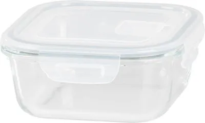 Zdjęcie produktu dla Pojemnik MagicHome, szklany, kwadratowy, 800 ml, z pokrywką, z zaworem wentylacyjnym